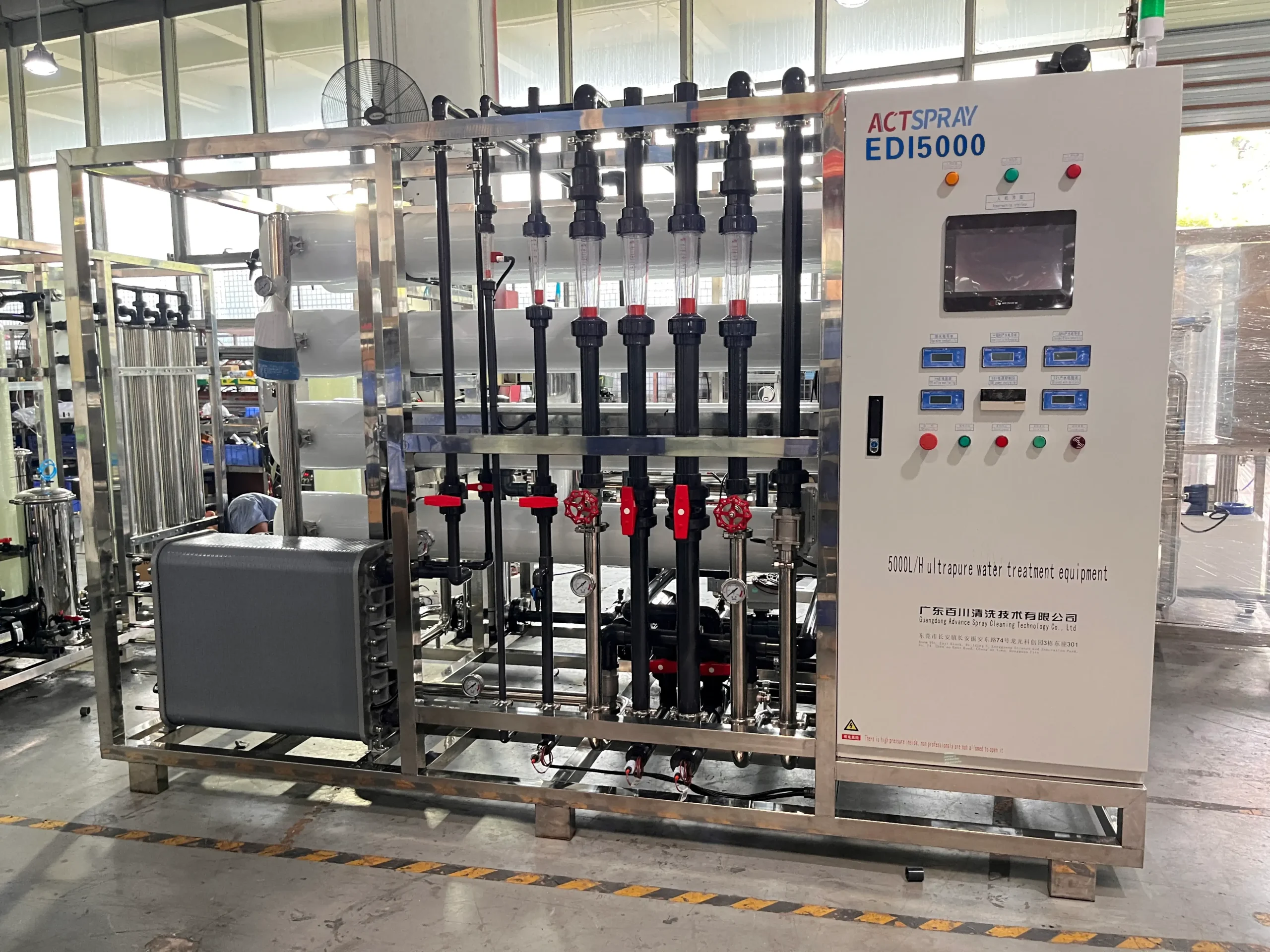 ACTSPRAY EDI5000 high-purity water treatment system for cleaning process support